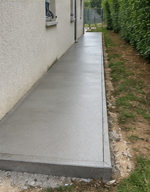 Terrain après travaux de trottoir périphérique